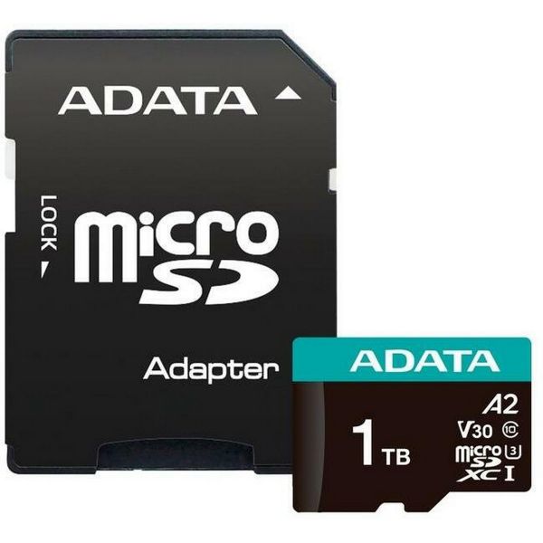 ADATA MicroSDXC 1TB Memóriakártya + Adapter (AUSDX1TUI3V30SA2-RA1)