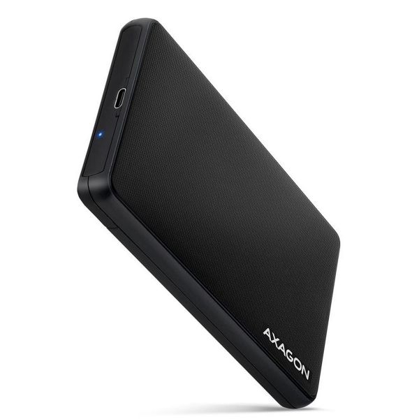 Axagon EE25-SLC USB 3.2 Külső Ház HDD/SSD, Fekete (EE25-SLC)