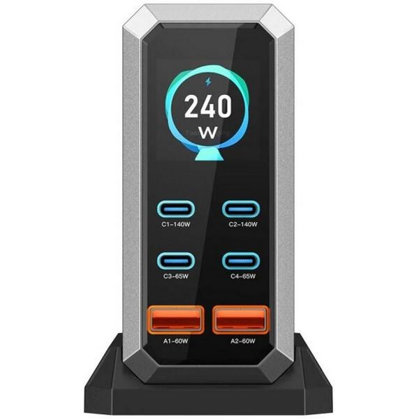 Blitzwolf BW-S31 2xUSB-A, 4xUSB-C, PD, 240 W Hálózati töltő (BW-S31)