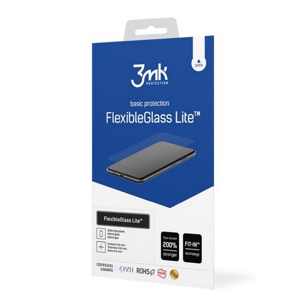 3MK FLEXIBLE GLASS LITE képernyővédő üveg (2.5D, flexibilis, ultravékony, 0.16mm, 6H) ÁTLÁTSZÓ (GP-169253)