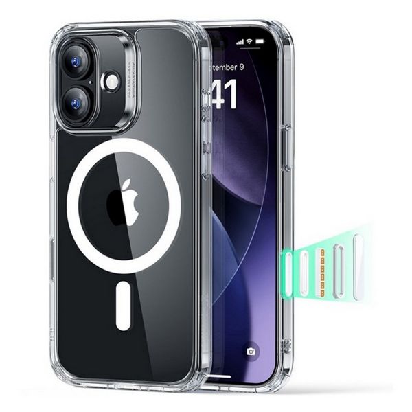 ESR CLASSIC HYBRID szilikon telefonvédő (ütésállóság, légpárnás sarok, MagSafe) ÁTLÁTSZÓ (GP-181674)