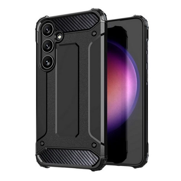 Gigapack Defender szilikon telefonvédő (ütésállóság, légpárnás sarok, fémhatás) FEKETE (GP-164859)
