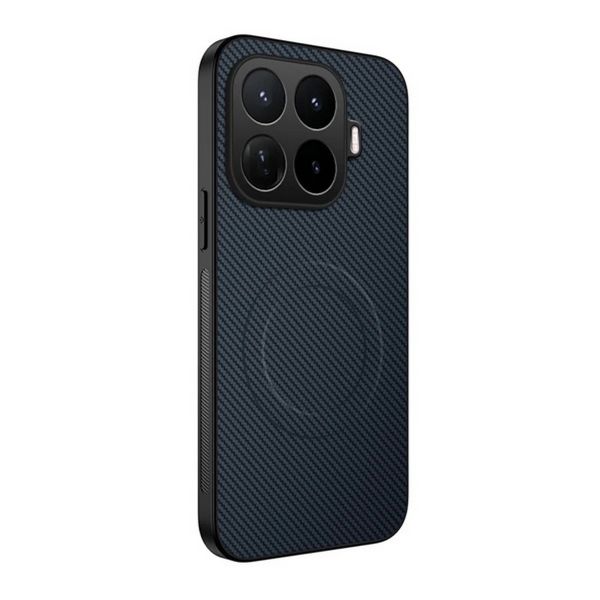 Gigapack Szilikon telefonvédő (műanyag hátlap, karbon minta, mágneses) SÖTÉTKÉK (GP-189525)