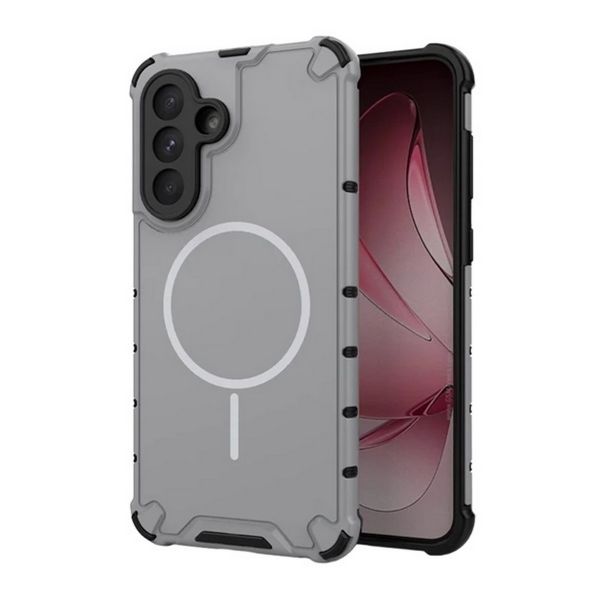 Gigapack Defender műanyag telefonvédő (ütésállóság, légpárnás sarok, matt, szilikon belső, MagSafe) VILÁGOSSZÜRKE (GP-191671)