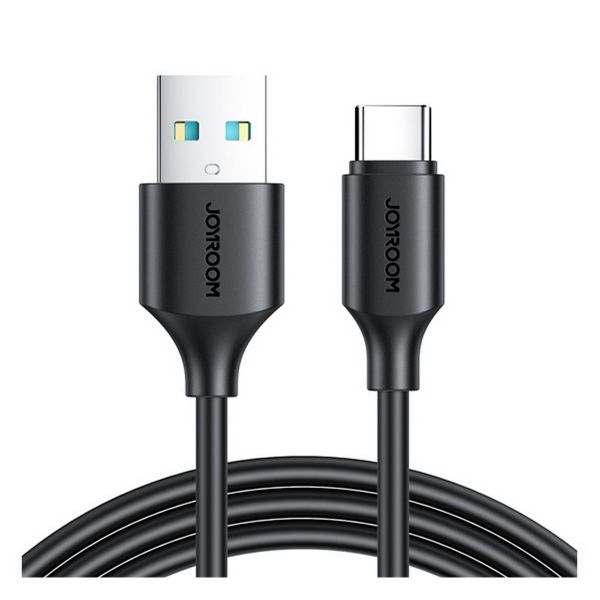JOYROOM adatkábel (USB - Type-C, 3A, PD gyorstöltő, 200cm) FEKETE (S-UC027A9_B_200)