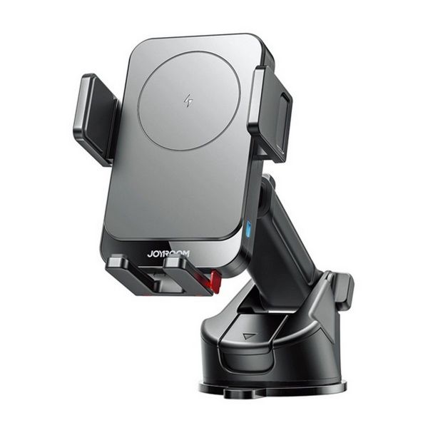 JOYROOM JR-ZS241S autós tartó (15W, tapadókorongos, műszerfalra, automata, wireless, 360°, 68-95mm széles) FEKETE