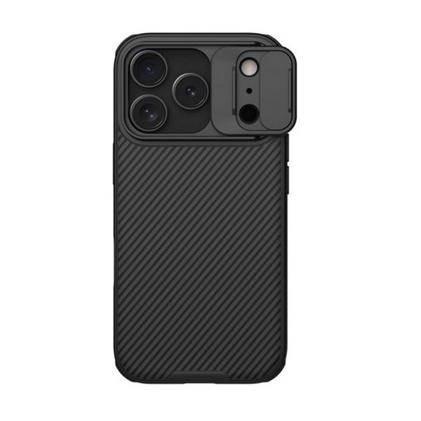 NILLKIN CAMSHIELD PRO MAGNETIC műanyag telefonvédő (ütésállóság, kameravédő, mágneses, csíkos) FEKETE (GP-175228)