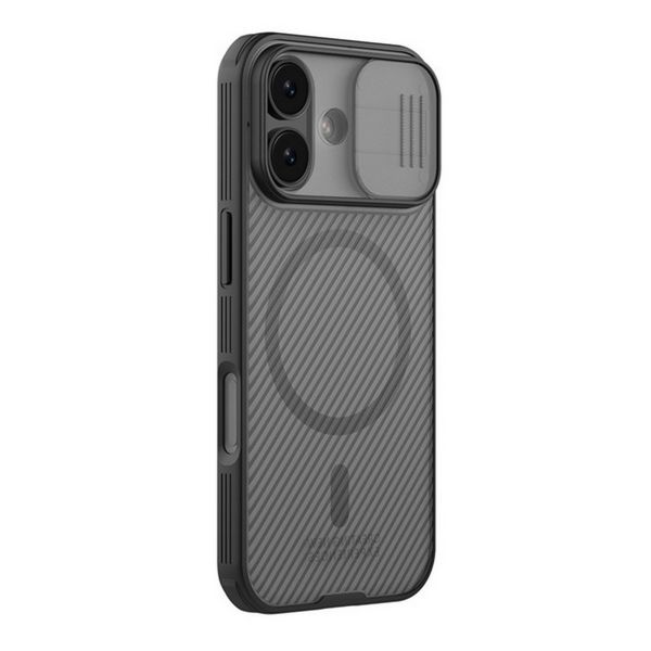 NILLKIN CAMSHIELD PRO MAGNETIC műanyag telefonvédő (ütésállóság, kameravédő, mágneses, csíkos) ÁTLÁTSZÓ/FEKETE (GP-175225)
