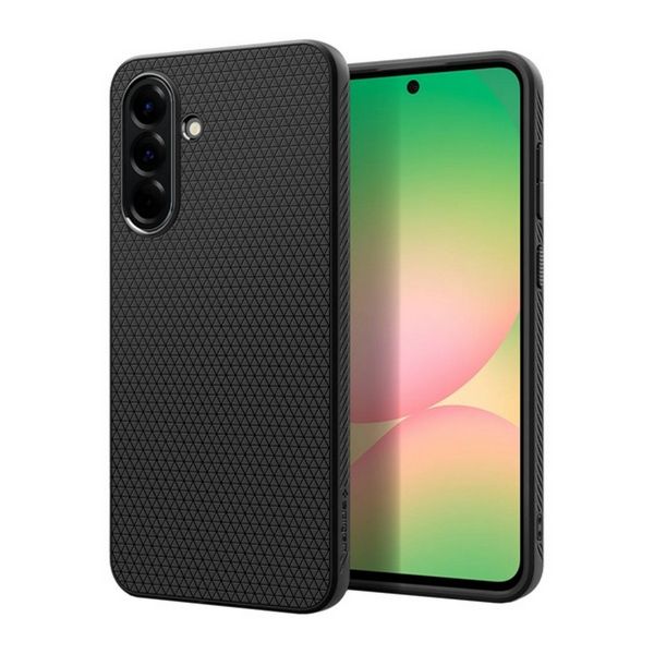 SPIGEN LIQUID AIR szilikon telefonvédő (ütésállóság, légpárnás sarok, rombusz) FEKETE (ACS09291)