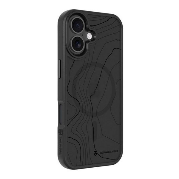 TACTICAL MAGFORCE HYPERSTEALTH SIKA szilikon telefonvédő (ütésállóság, MagSafe, topográfiai minta) FEKETE (57983126282)