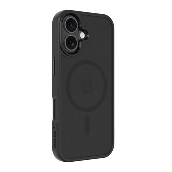 TACTICAL MAGFORCE HYPERSTEALTH szilikon telefonvédő (ütésállóság, átlátszó matt hátlap, MagSafe) FEKETE (57983126618)