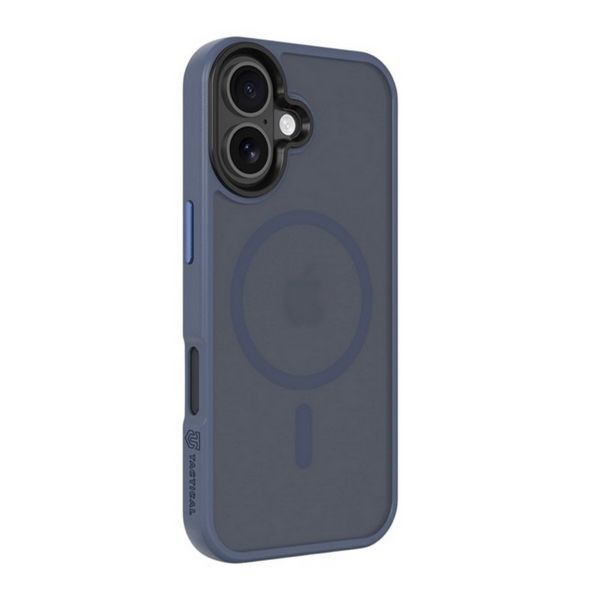 TACTICAL MAGFORCE HYPERSTEALTH szilikon telefonvédő (ütésállóság, átlátszó matt hátlap, MagSafe) SÖTÉTKÉK (57983126619)