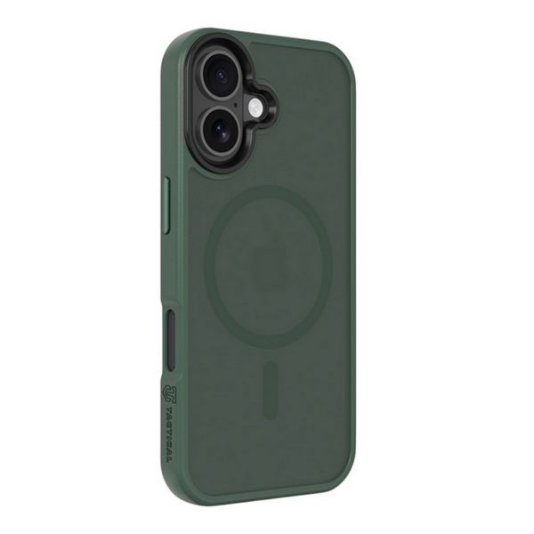 TACTICAL MAGFORCE HYPERSTEALTH szilikon telefonvédő (ütésállóság, átlátszó matt hátlap, MagSafe) SÖTÉTZÖLD (57983126620)
