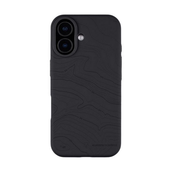 TACTICAL MAGFORCE BEAVER szilikon telefonvédő (mikrofiber plüss belső, matt, MagSafe, topográfiai minta) FEKETE (57983126344)