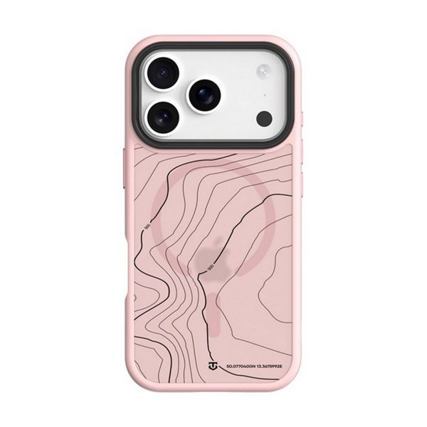 TACTICAL MAGFORCE HYPERSTEALTH SIKA szilikon telefonvédő (ütésállóság, MagSafe, topográfiai minta) RÓZSASZÍN (57983126293)