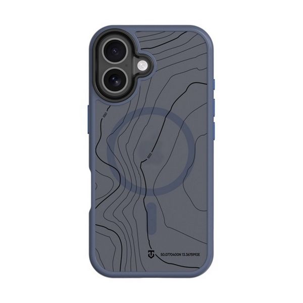TACTICAL MAGFORCE HYPERSTEALTH SIKA szilikon telefonvédő (ütésállóság, MagSafe, topográfiai minta) SÖTÉTKÉK (57983126284)