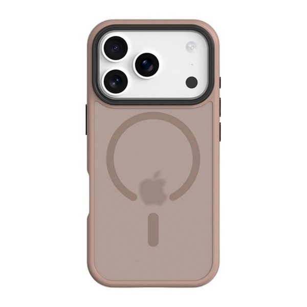 TACTICAL MAGFORCE HYPERSTEALTH szilikon telefonvédő (ütésállóság, átlátszó matt hátlap, MagSafe) VILÁGOSBARNA (57983126635)