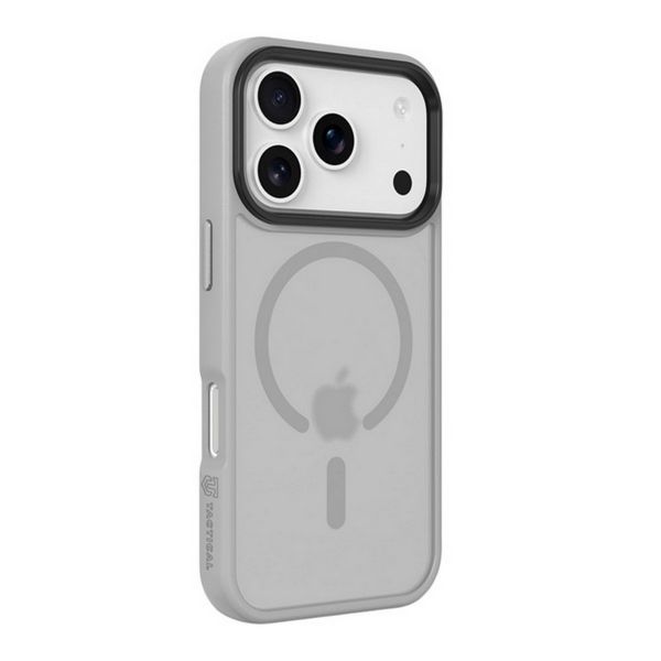 TACTICAL MAGFORCE HYPERSTEALTH szilikon telefonvédő (ütésállóság, átlátszó matt hátlap, MagSafe) VILÁGOSSZÜRKE (57983126633)