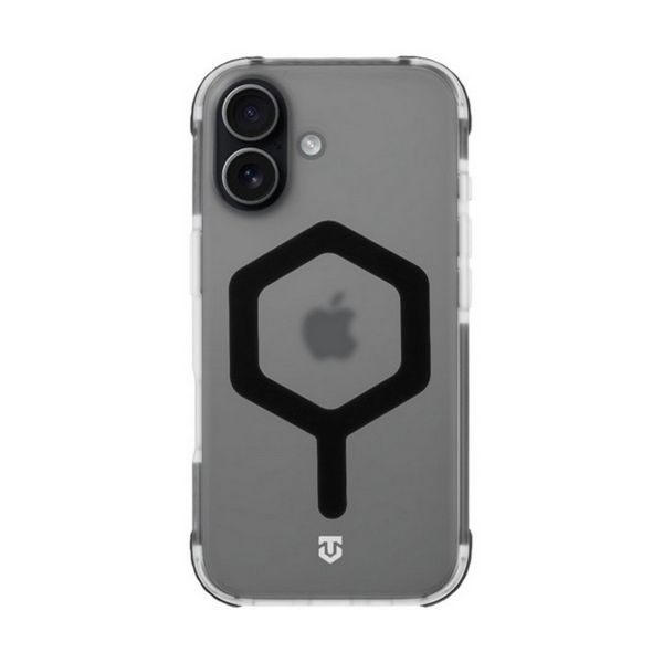 TACTICAL MAGFORCE HEXAGON szilikon telefonvédő (ütésállóság, légpárnás sarok, átlátszó matt hátlap, MagSafe) FEKETE (57983127317)
