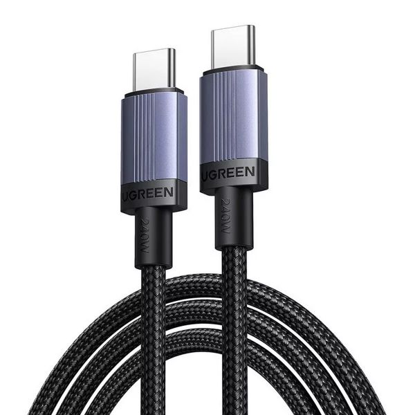 UGREEN L528 adatkábel (Type-C - Type-C, 100W, PD gyorstöltő 3.0, 300cm) SÖTÉTSZÜRKE (54489)