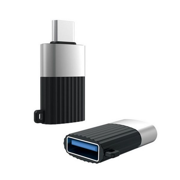 XO USB aljzat - Type-C, OTG adapter (XO-NB149-F) fekete
