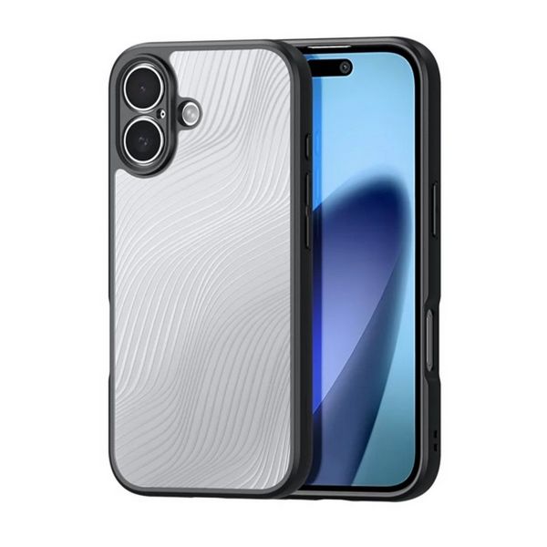 DUX DUCIS AIMO szilikon telefonvédő (ütésállóság, kameravédő, matt, hullám) FEKETE (GP-173293)