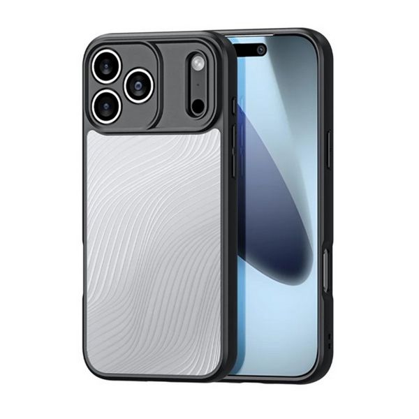 DUX DUCIS AIMO szilikon telefonvédő (ütésállóság, kameravédő, matt, hullám) FEKETE (GP-173296)