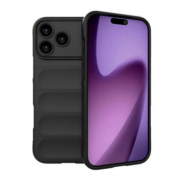 Gigapack Szilikon telefonvédő (ütésállóság, kameravédő, 3D) FEKETE (GP-173633)