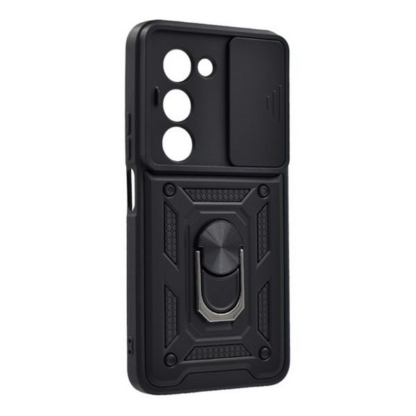 Gigapack Defender szilikon telefonvédő (ütésállóság, tartógyűrű, kameravédő) FEKETE (GP-177635)