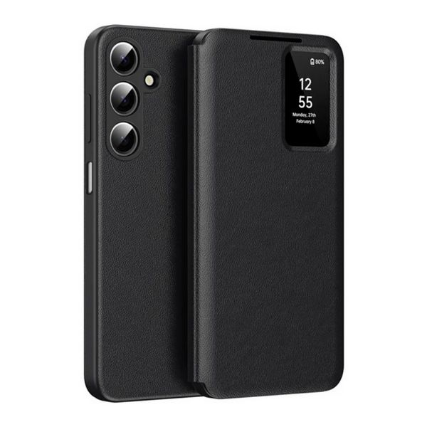 Gigapack Tok álló (aktív FLIP, oldalra nyíló, Smart View Cover) FEKETE (GP-180304)