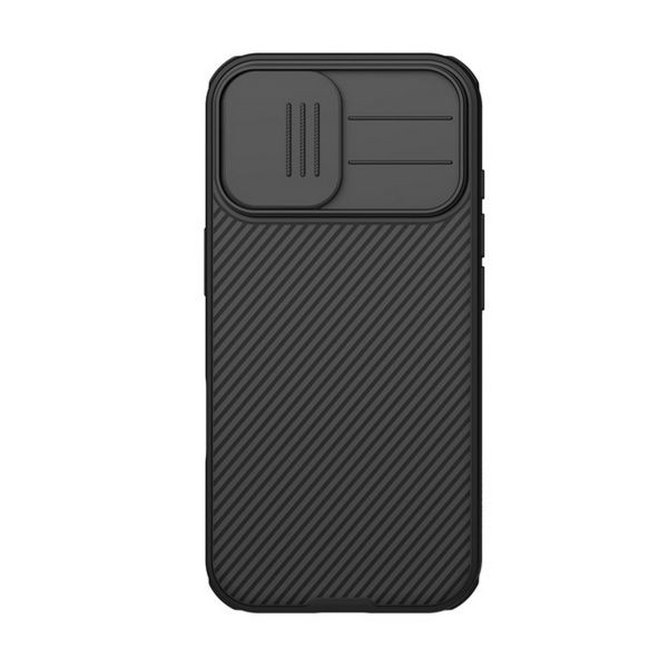 NILLKIN CAMSHIELD PRO szilikon telefonvédő (ütésállóság, kameravédő, csíkos) FEKETE (GP-173388)