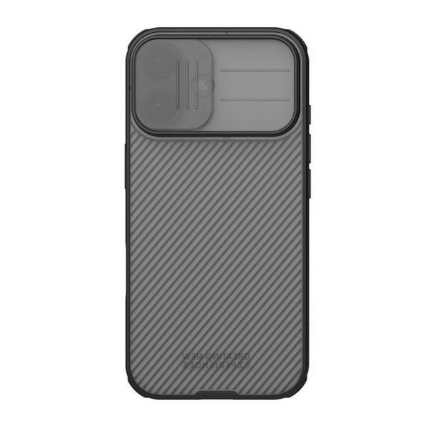 NILLKIN CAMSHIELD PRO szilikon telefonvédő (ütésállóság, kameravédő, csíkos) ÁTLÁTSZÓ/FEKETE (GP-175235)