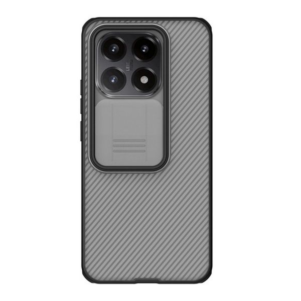 NILLKIN CAMSHIELD PRO szilikon telefonvédő (ütésállóság, kameravédő, csíkos) ÁTLÁTSZÓ/FEKETE (GP-179199)