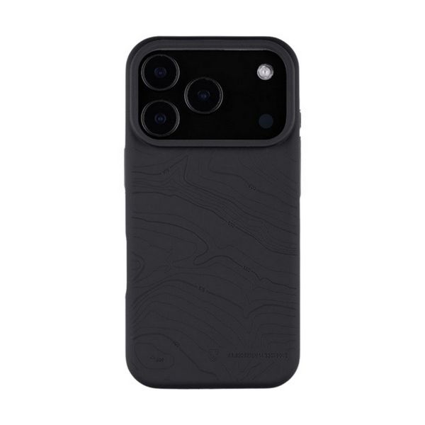 TACTICAL MAGFORCE BEAVER szilikon telefonvédő (mikrofiber plüss belső, matt, MagSafe, topográfiai minta) FEKETE (57983126348)