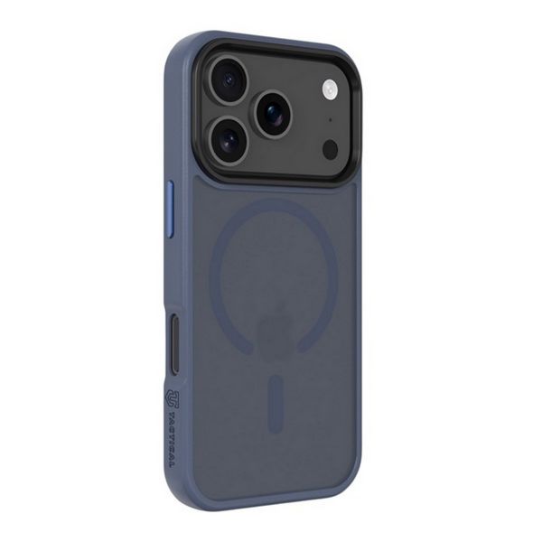 TACTICAL MAGFORCE HYPERSTEALTH szilikon telefonvédő (ütésállóság, átlátszó matt hátlap, MagSafe) SÖTÉTKÉK (57983126631)