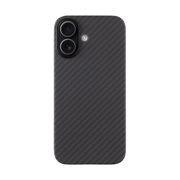 TACTICAL MAGFORCE ARAMID szilikon telefonvédő (ultravékony, aramid bevonat, MagSafe, karbon minta) FEKETE (57983126602)