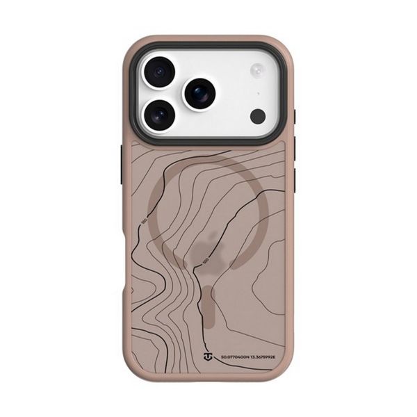 TACTICAL MAGFORCE HYPERSTEALTH SIKA szilikon telefonvédő (ütésállóság, MagSafe, topográfiai minta) SÖTÉTBARNA (57983126296)