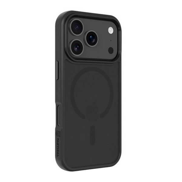 TACTICAL MAGFORCE HYPERSTEALTH szilikon telefonvédő (ütésállóság, átlátszó matt hátlap, MagSafe) FEKETE (57983126630)