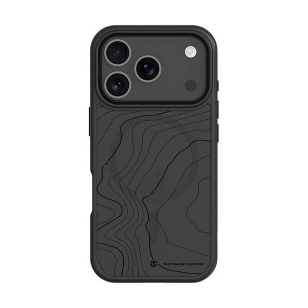 TACTICAL MAGFORCE HYPERSTEALTH SIKA szilikon telefonvédő (ütésállóság, MagSafe, topográfiai minta) FEKETE (57983126292)