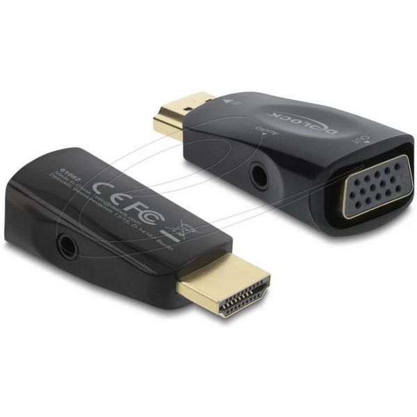 DELOCK Átalakító HDMI-A male > VGA female audió funkcióval (61082)