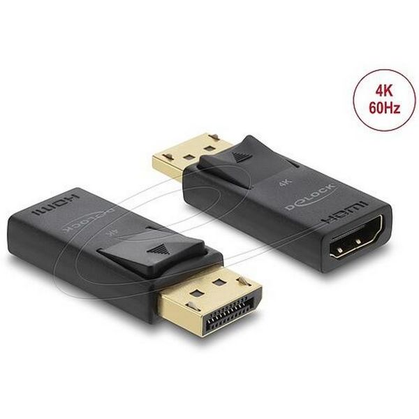 DELOCK DisplayPort 1.2 male > HDMI female 4K HDR aktív Átalakító (61086)