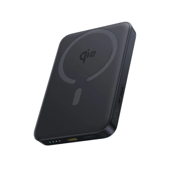 Baseus EnerFill FM12 Qi2 mágneses Power Bank, 10000mAh, 22.5W, Type-C–Type-C kábellel, 30cm, fekete (E0028500)