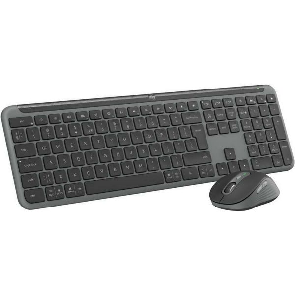 LOGITECH Billentyűzet + egér - MK950 Signature Slim Vezeték Nélküli Combo Grafitszürke, HUN (Festett) (920-012490HU)
