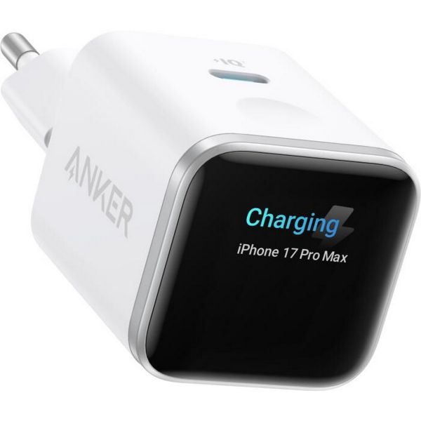 ANKER Nano töltő 45W 1C Smart Display, fehér - A121DG21