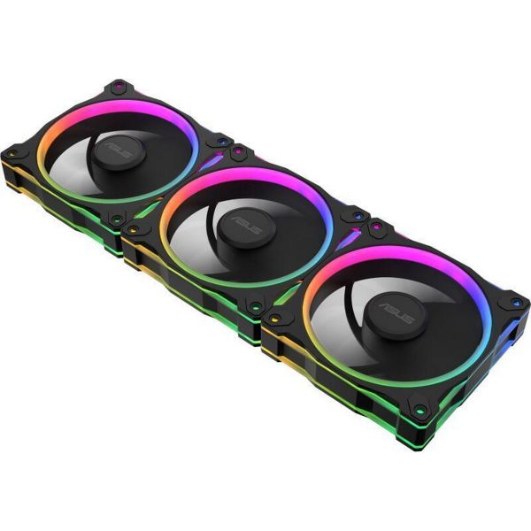 ASUS Prime MR120 ARGB Reverse Rendszerhűtő Ventilátor, 12cm (3db), fekete (MR120-1R/BK/3 IN 1)