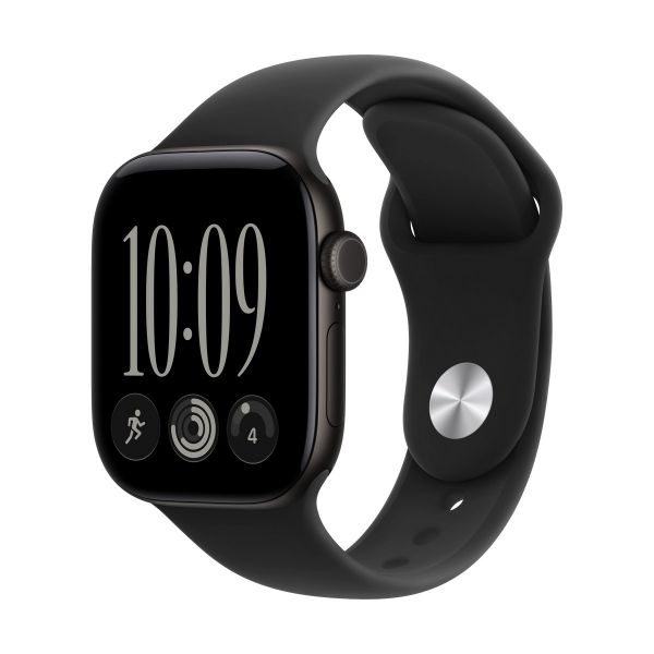 Apple Watch Series 12 GPS 42mm Black Aluminium Case with Black Sport Band - S/M (MJEA4MP/A)