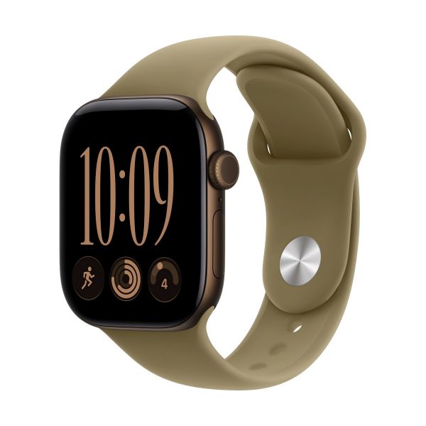 Apple Watch Series 12 GPS 42mm Dark Bronze Aluminium Case with Olive Sport Band - M/L (MJEG4MP/A)
