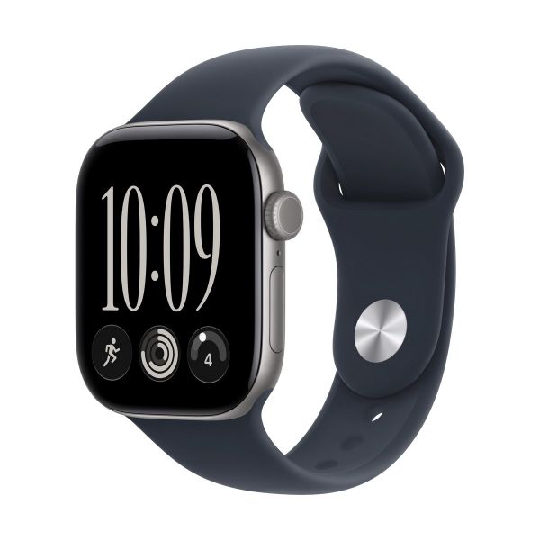 Apple Watch Series 12 GPS + Cellular 42mm Space Grey Aluminium Case with Navy Blue Sport Band - M/L (MJFY4MP/A)