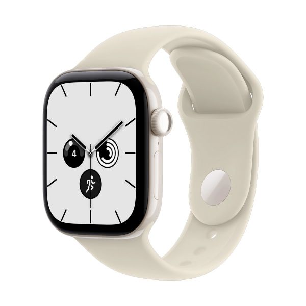 Apple Watch Series 12 GPS + Cellular 42mm Pearl White Ceramic Case with Sand Sport Band - S/M (MJGW4MP/A)