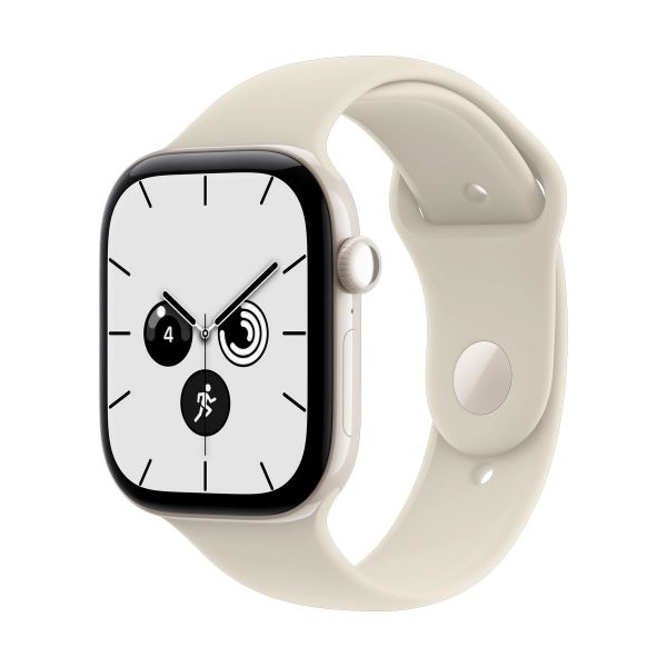 Apple Watch Series 12 GPS + Cellular 46mm Pearl White Ceramic Case with Sand Sport Band - M/L (MJH24MP/A)